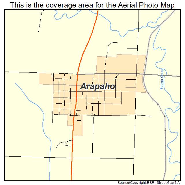 Arapaho, OK location map 