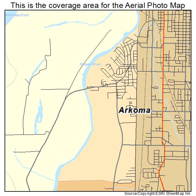 Arkoma, OK location map 