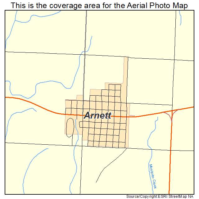 Arnett, OK location map 