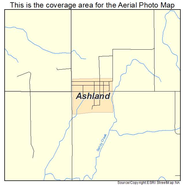 Ashland, OK location map 