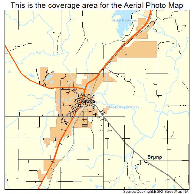 Atoka, OK location map 