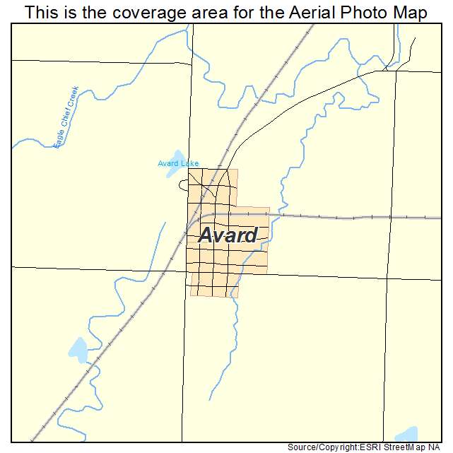 Avard, OK location map 