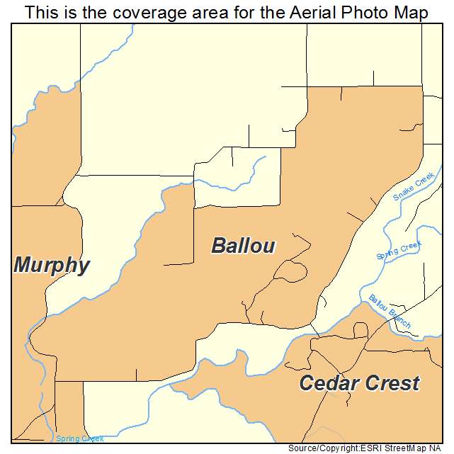 Ballou, OK location map 