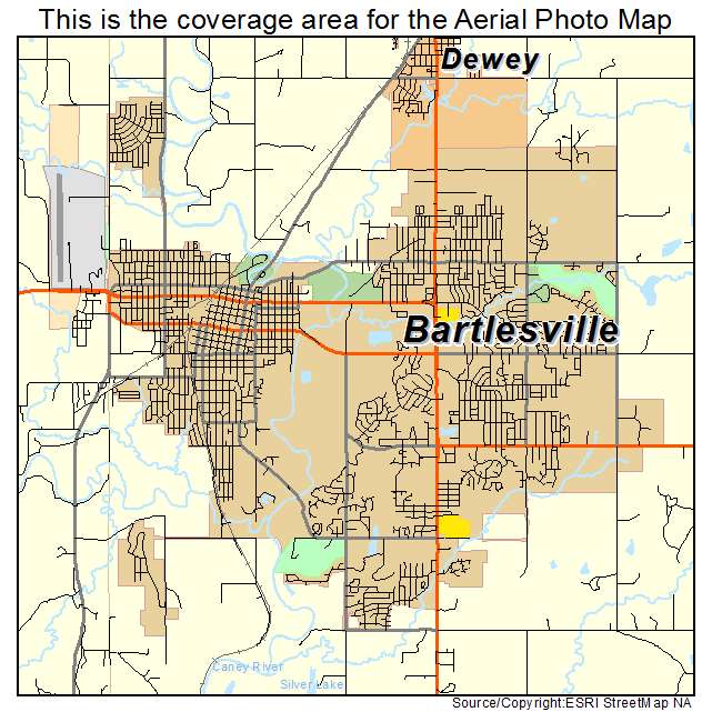 Bartlesville, OK location map 