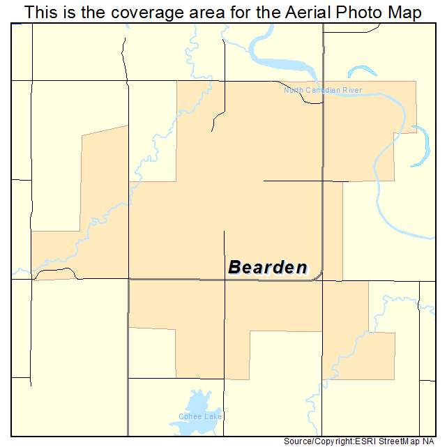 Bearden, OK location map 