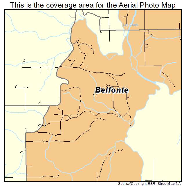 Belfonte, OK location map 