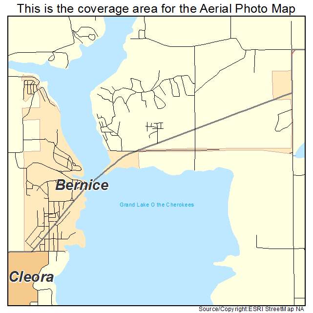 Bernice, OK location map 