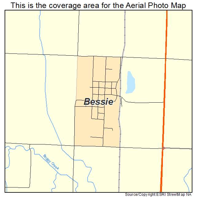 Bessie, OK location map 