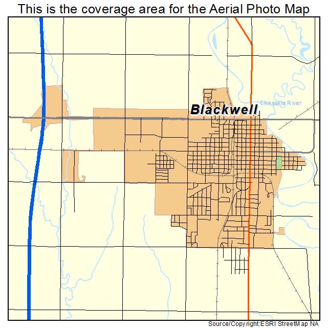 Blackwell, OK location map 