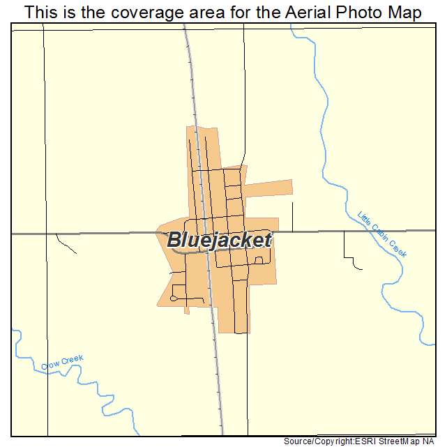 Bluejacket, OK location map 