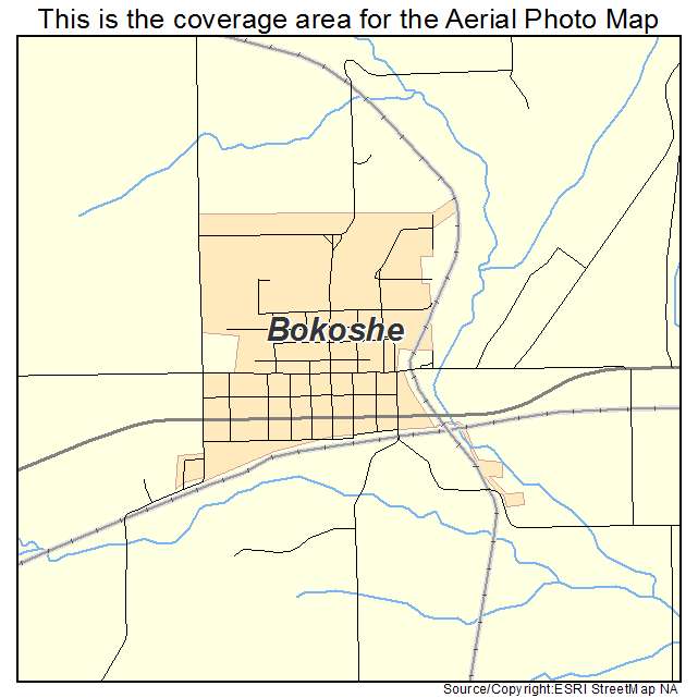 Bokoshe, OK location map 