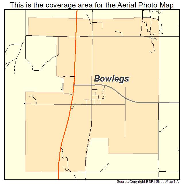 Bowlegs, OK location map 