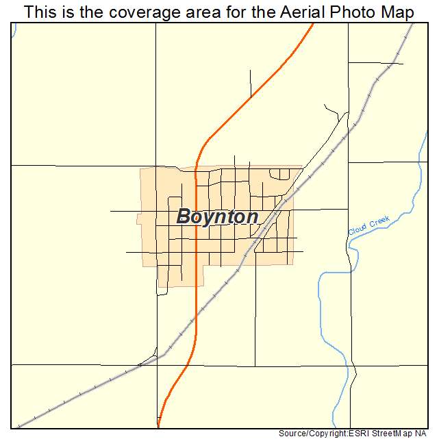 Boynton, OK location map 