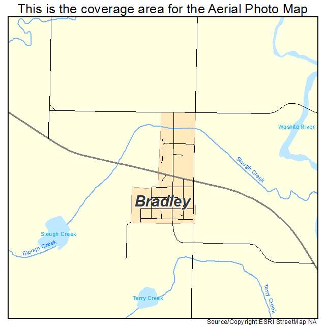 Bradley, OK location map 