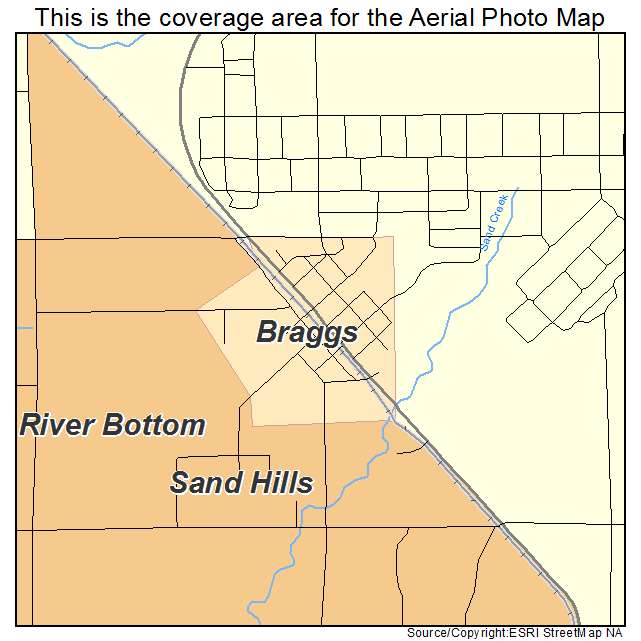Braggs, OK location map 