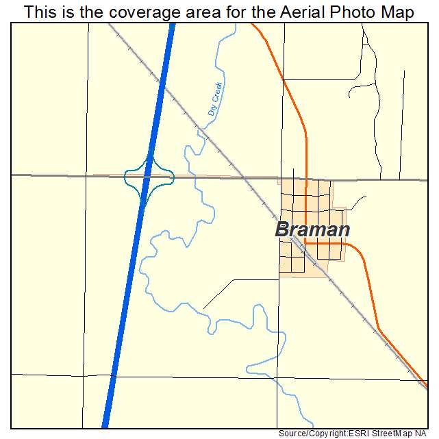 Braman, OK location map 