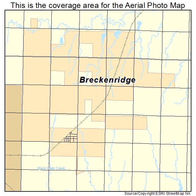 Breckenridge, OK location map 