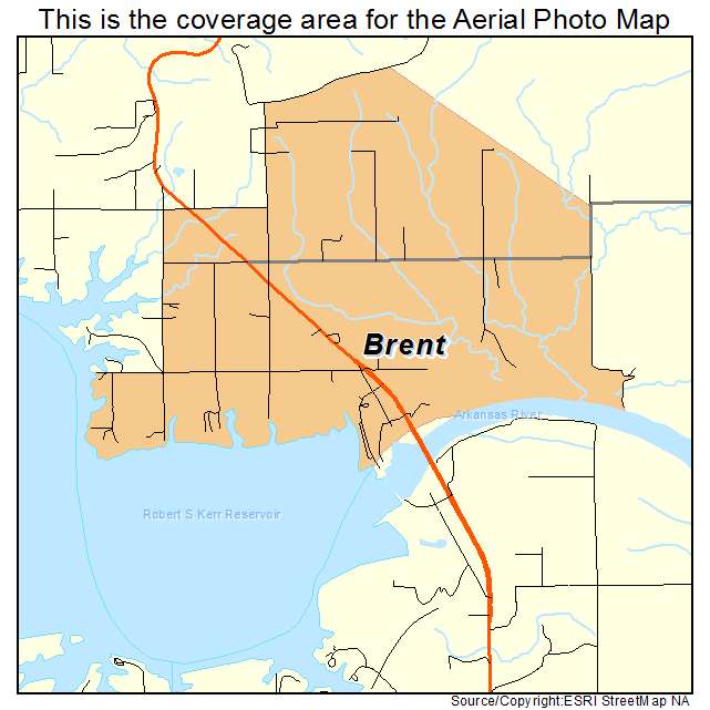 Brent, OK location map 