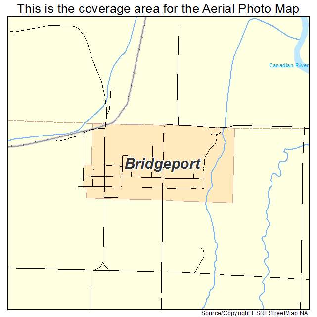 Bridgeport, OK location map 