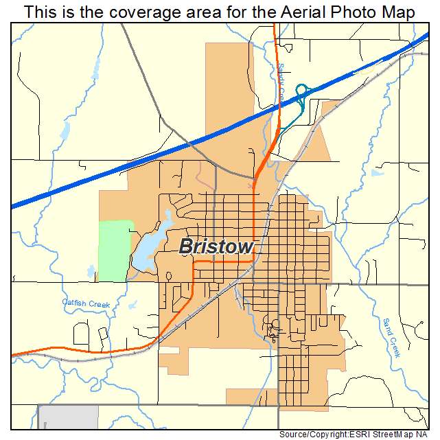 Bristow, OK location map 