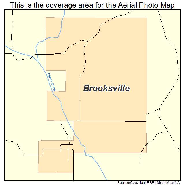 Brooksville, OK location map 