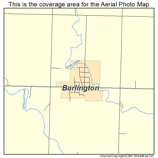 Burlington, OK location map 