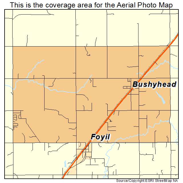 Bushyhead, OK location map 