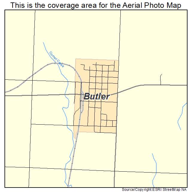 Butler, OK location map 