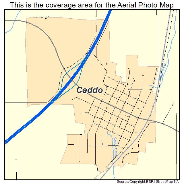 Caddo, OK location map 