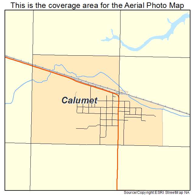 Calumet, OK location map 