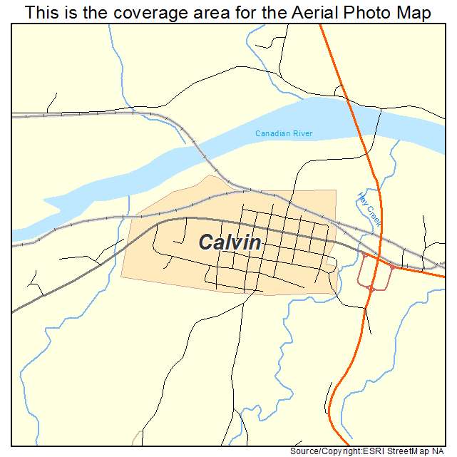 Calvin, OK location map 