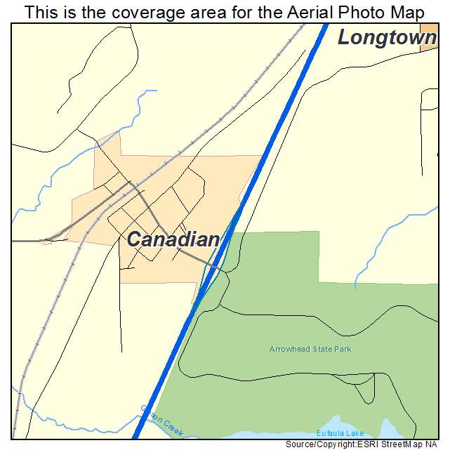 Canadian, OK location map 