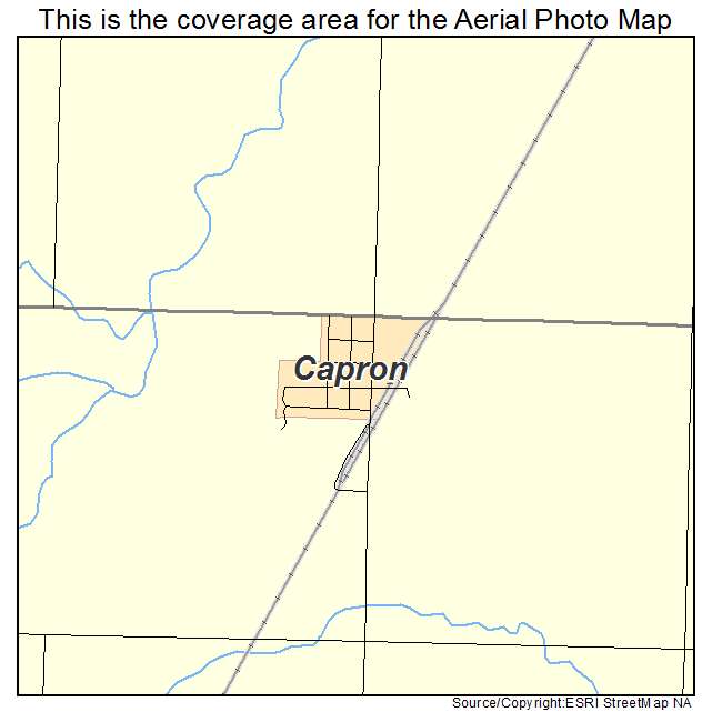 Capron, OK location map 