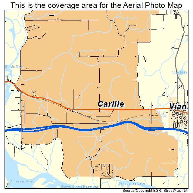 Carlile, OK location map 
