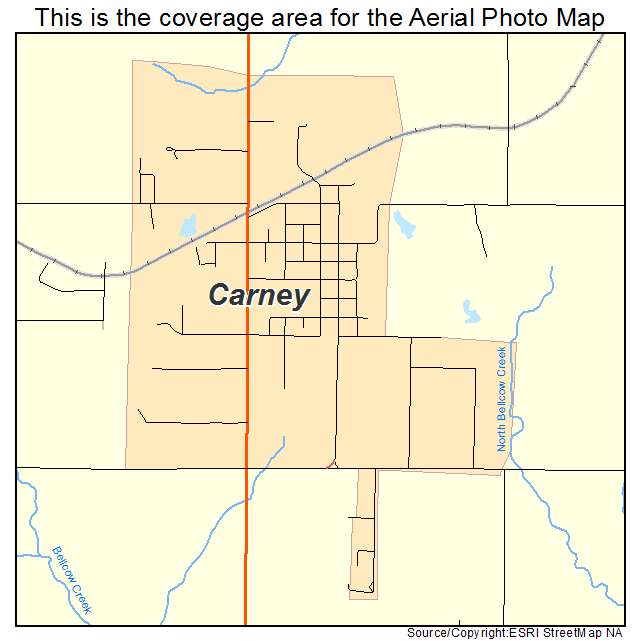 Carney, OK location map 