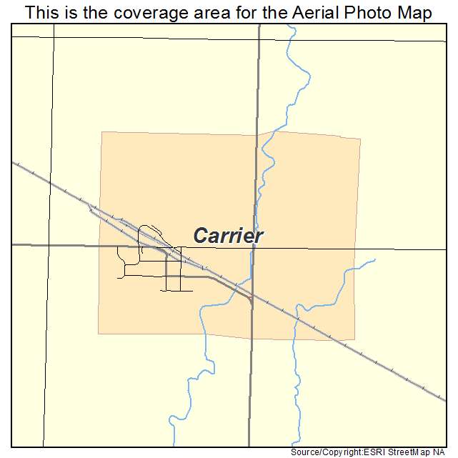Carrier, OK location map 