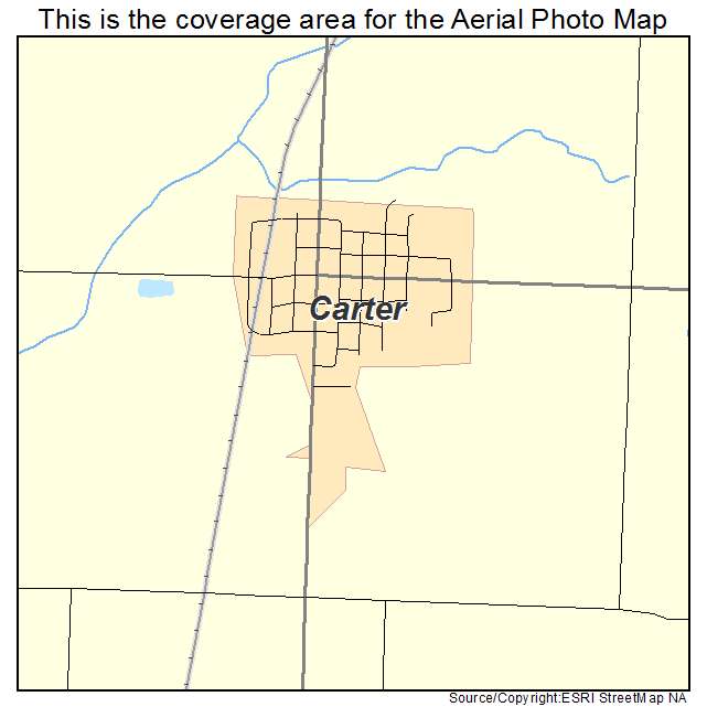 Carter, OK location map 