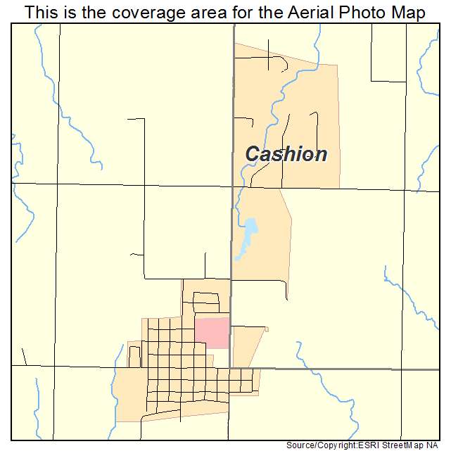Cashion, OK location map 
