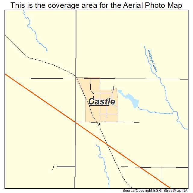 Castle, OK location map 