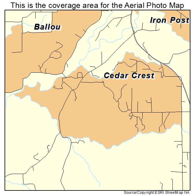 Cedar Crest, OK location map 
