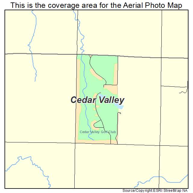 Cedar Valley, OK location map 