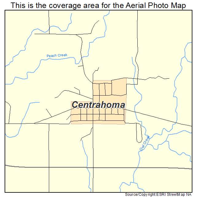 Centrahoma, OK location map 