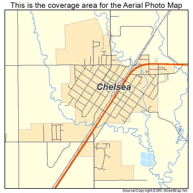 Chelsea, OK location map 