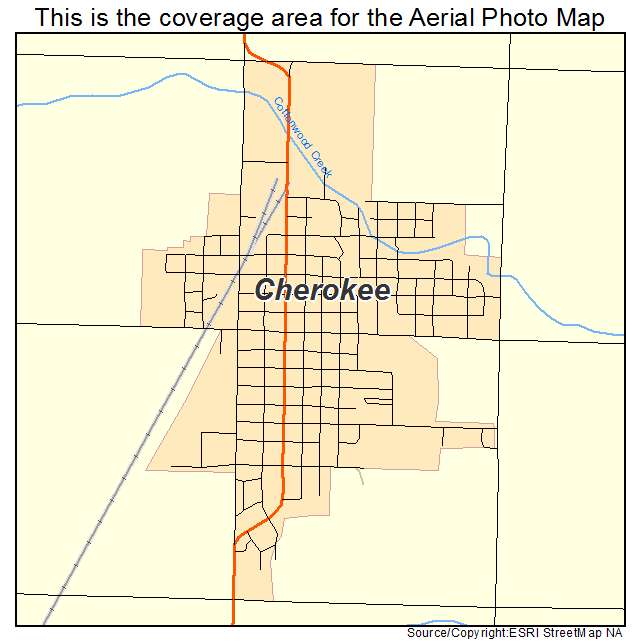 Cherokee, OK location map 