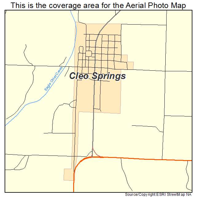 Cleo Springs, OK location map 