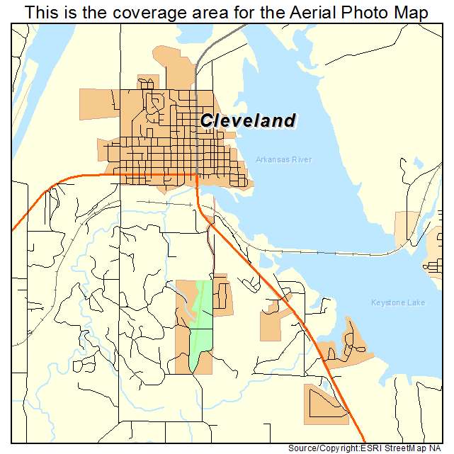 Cleveland, OK location map 
