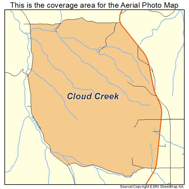 Cloud Creek, OK location map 