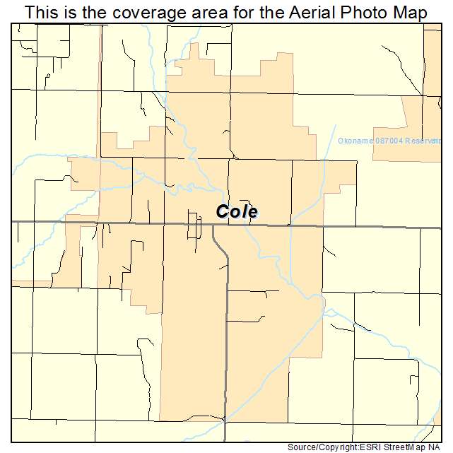Cole, OK location map 