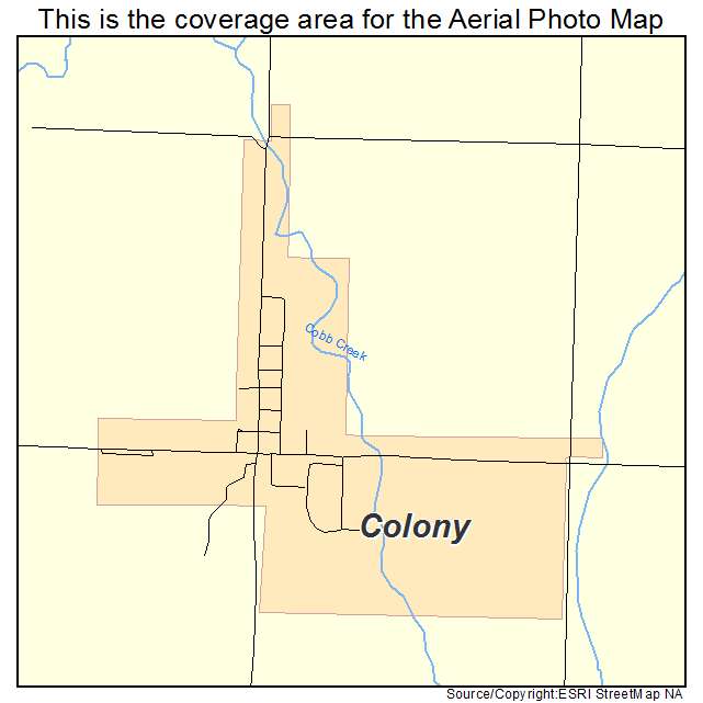 Colony, OK location map 