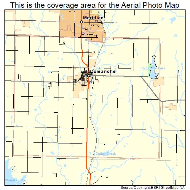 Comanche, OK location map 